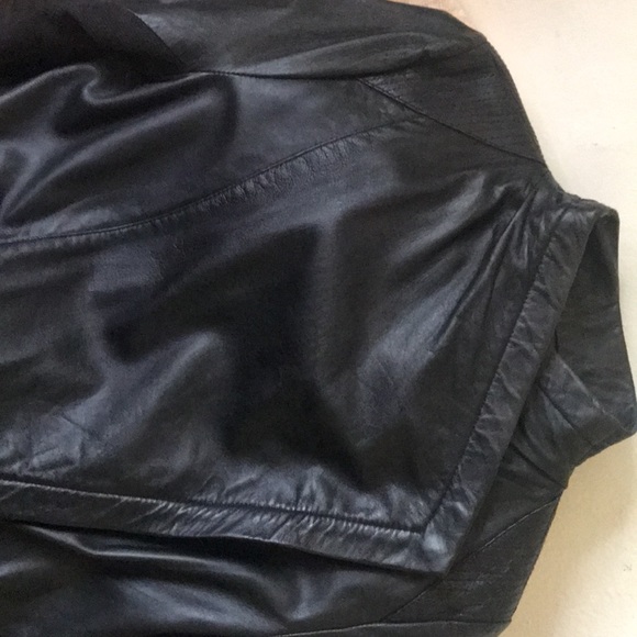 EUC 💯LEATHER/KNIT Jacket - Picture 2 of 8
